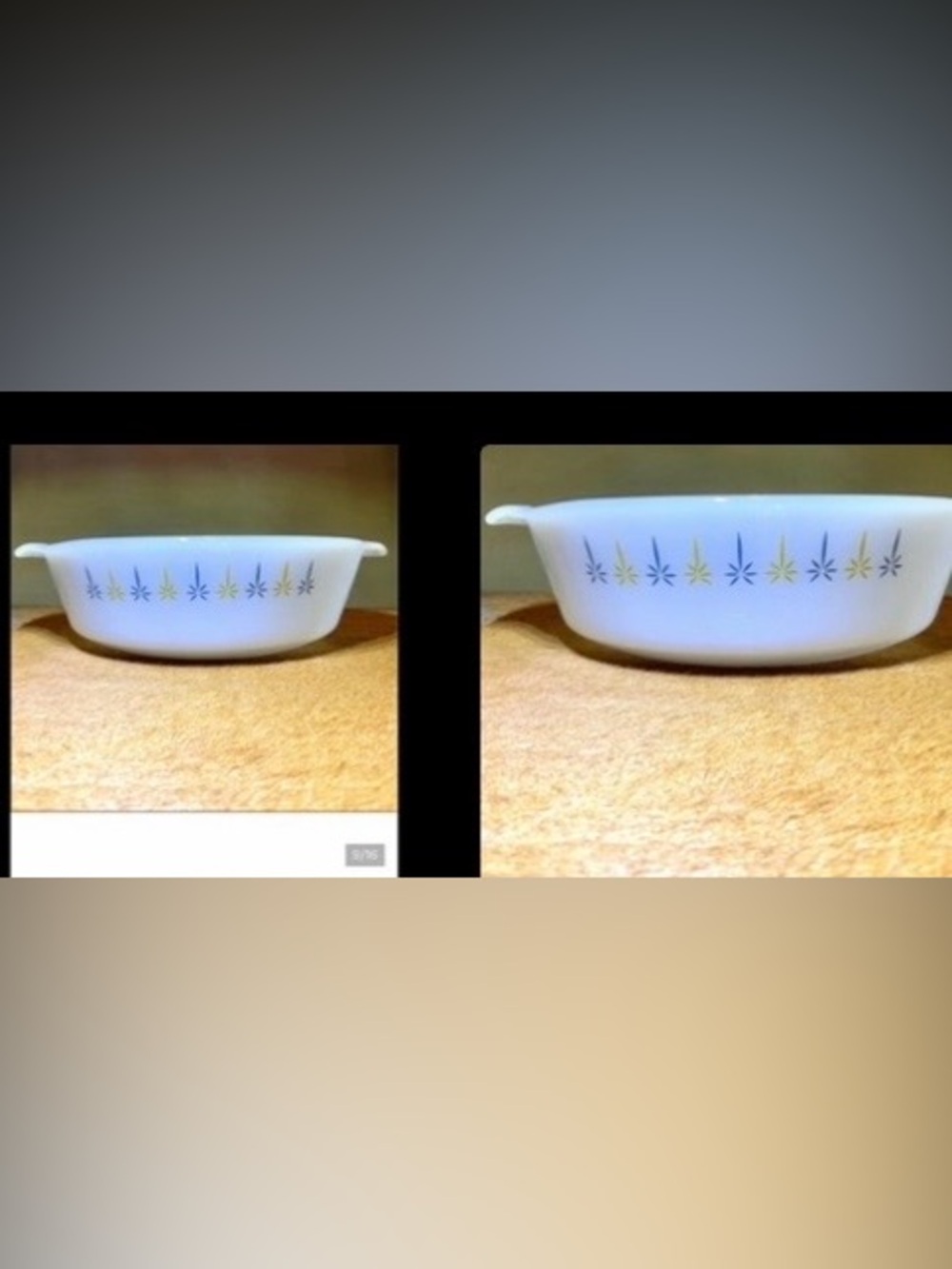 2 bowls dishes piece fireking candle glow pattern set mcm vintage phenomenal